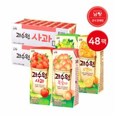 과수원 190ml 48팩 사과 /청포도 /복숭아 /오렌지 과일주스