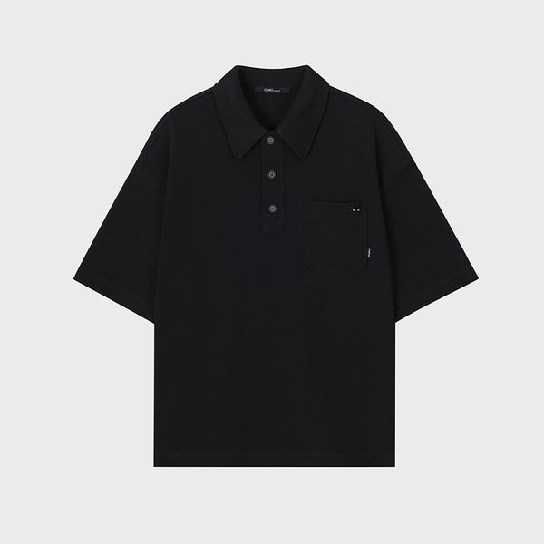 [파주점] 옴므 지제로 와플 피케 카라 티셔츠 SI3TS956BK