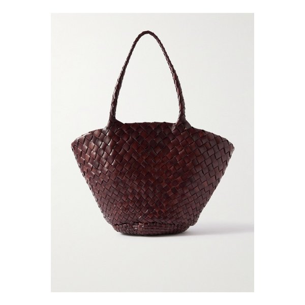 에골라 우븐 가죽 토트 다크 브라운 1647597330046993