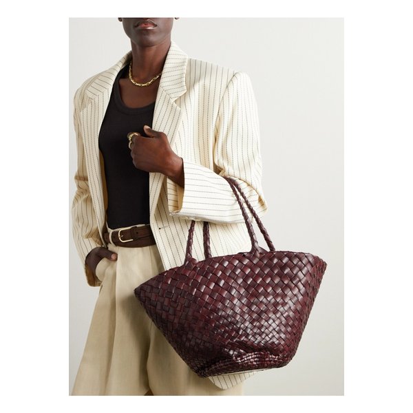 에골라 우븐 가죽 토트 다크 브라운 1647597330046993