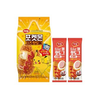 하림 포켓몬치즈핫도그 425g 1봉+스위트웰핫도그 70g 2봉_P351014485