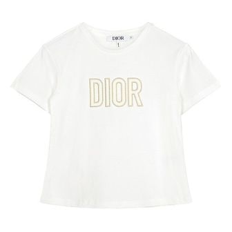 DIOR 디올 KIDS 24SS 아이보리 로고 티셔츠 2SBM13TEEN Y013 73505979