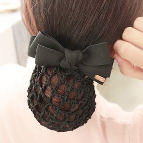 Handmade 리본타이 머리망 승무원 간호사 면접용 머리망핀