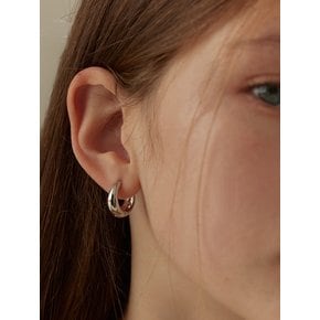 [연말 스페셜 6mm+10mm 진주귀걸이 증정] Large oval corn hoop earring