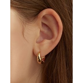 [연말 스페셜 6mm+10mm 진주귀걸이 증정] Large oval corn hoop earring