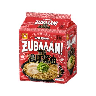  마루짱 즈반 ZUBAAAN! 진한 쇼유 간장맛 봉지라면 3개입