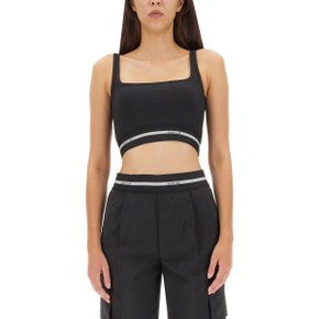 헬무트 랭 CROP TOP WITH LOGO Top N05HW505_001 BLACK