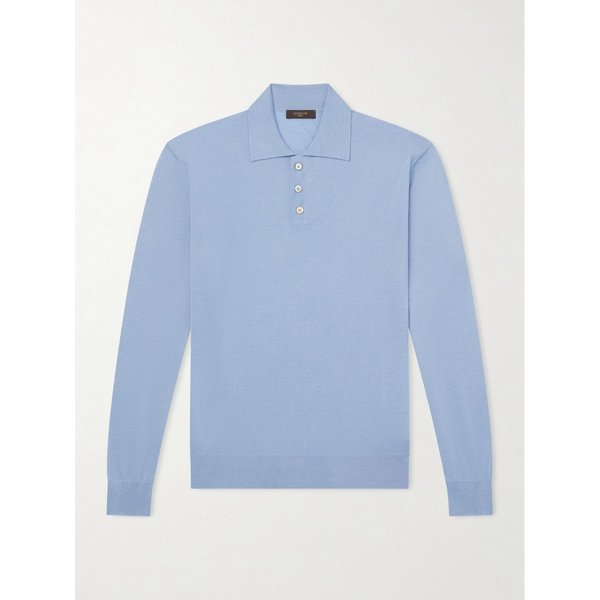 슬림 캐시미어 실크 블렌드 폴로 셔츠 46376663163003671