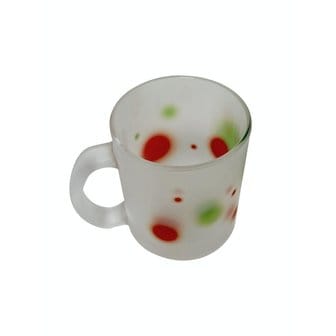 유라이크왓 Red&green big dot glass mug (matte)