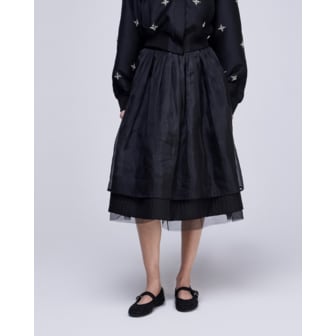 송지오 [파주점] [송지오우먼]송지오 컬렉션 베일드 한복 스커트 블랙 WH3SK712BK