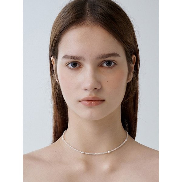 925 Milk Sherbet Freshwater Pearl Necklace