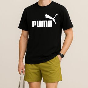 푸마 PUMA 에센셜 NO.1 로고 반팔티 블랙 682532 01_P385864808