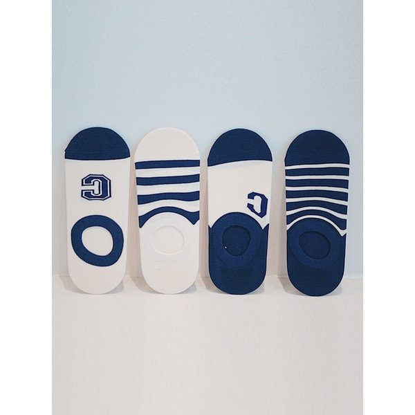Emotion Stripe Fake Socks