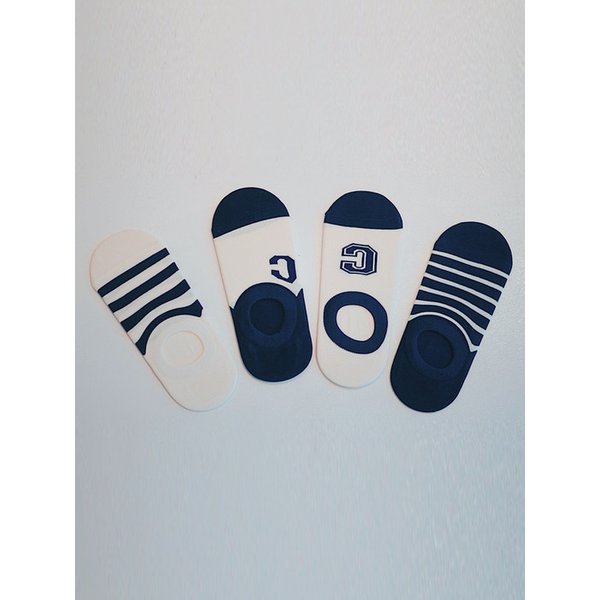 Emotion Stripe Fake Socks