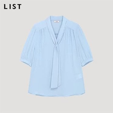 리스트 셔링 타이넥 블라우스