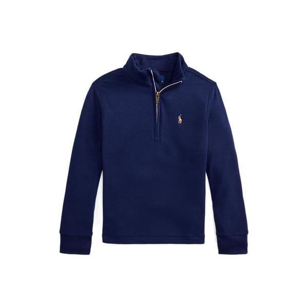 폴로 키즈 남아 2-7세 코튼 인터로크 쿼터 지퍼 풀오버(CWPOKNIB8021193410)