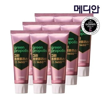 메디안 그린프로폴리스 고불소 치약 프레쉬피치 100g*3입*3개