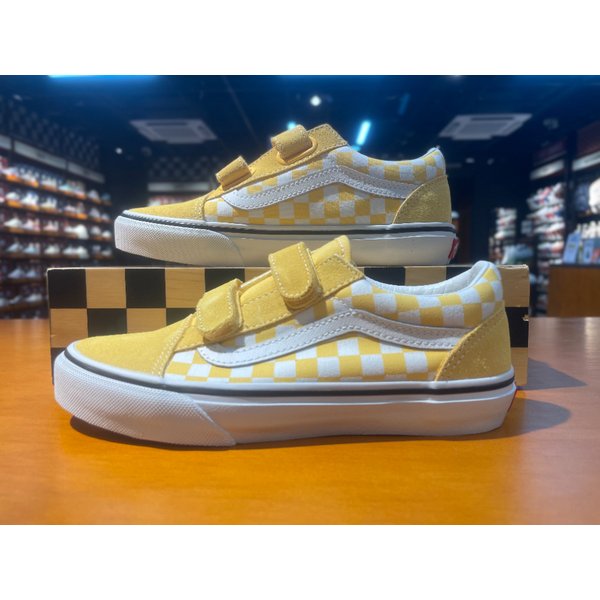 [여주점] (키즈) 스니커즈 체커보드 올드스쿨 벨크로 (옐로우) (VN000CYDP1T)