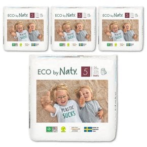 [Eco by Naty] 네띠 팬티 기저귀 5단계 20매 x 4팩