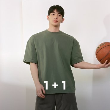 젝시믹스 소프트 릴렉스 오버핏 맨즈 숏슬리브 1+1 (XMK2TS1104)