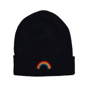 4683189 AVIATOR NATION Rainbow Beanie In Black