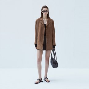 Italian suede Classic Blazer_Mocha Mousse