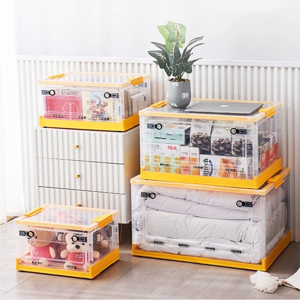 바퀴달린 오픈도어 폴딩 리빙박스(40L) (4color)