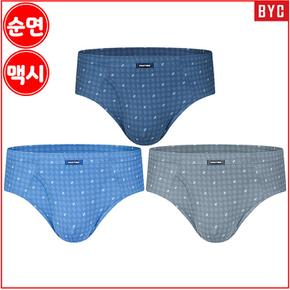 BYC 남자 순면 맥시 삼각 팬티 3매입 2079