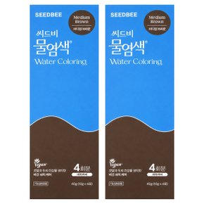 물염색 시즌2 프리미엄 새치 커버 미디엄브라운 8회분 빠른배송