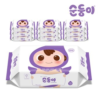 순둥이 ER-01 /프리미엄 엠보싱 리필형 70매 10팩