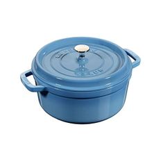 독일 스타우브 무쇠냄비 STAUB 26 cm round cast iron cocotte ice blue 1345165