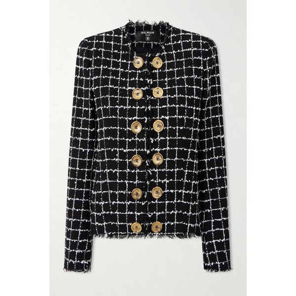 프레이드 체크 부클 트위드 재킷 46376663162945939