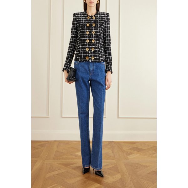 프레이드 체크 부클 트위드 재킷 46376663162945939