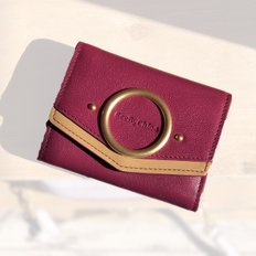 Aura Trifold Wallet Sienna Rose 씨바이끌로에 아우라 스몰 지갑