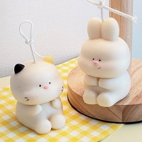 토끼+고양이/오브제 캔들 향초 양초 디퓨저 친구생일선물 인테리어