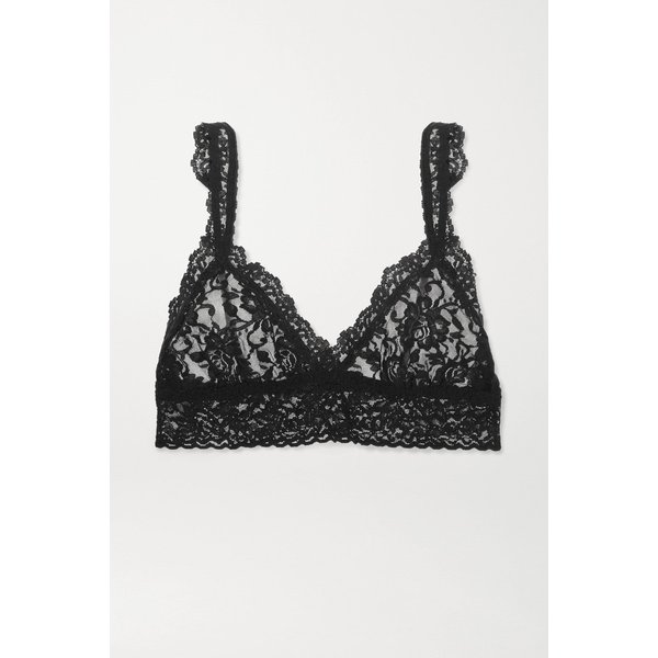 + Net Sustain Signature Stretch-lace Soft-cup Bra 블랙