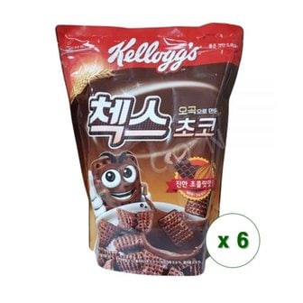  켈로그 오곡 첵스초코 진한 초콜릿맛 570g 6개 / 아침 시리얼