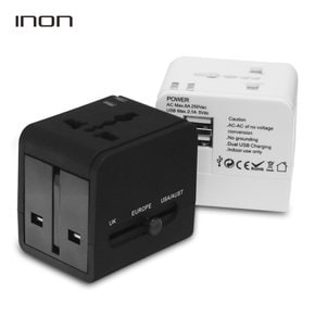 INON USB 2포트 해외 여행용 어댑터 IN-TA210