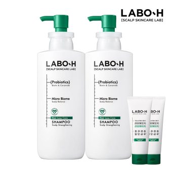 라보에이치 탈모증상완화 샴푸 두피강화 400ml 2개+샴푸112ml*2