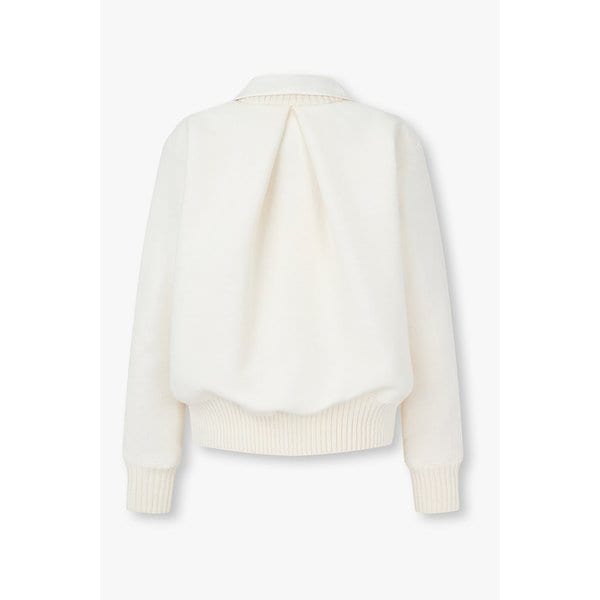 여성 캐시미어 블렌드 니트 자켓_아이보리 6416101126000