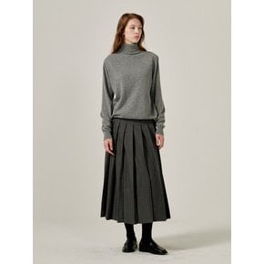 Cashmere turtle neck knit (Grey)