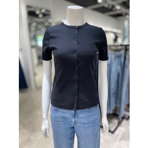 [파주점] [캘빈클라인진]여성 버튼다운 립 스트레치 반팔 티셔츠 47G268G-UB1