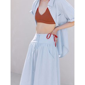 Stripe Flare Long Skirt  Blue (KE5627M01P)