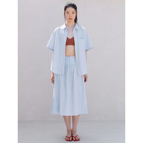Stripe Flare Long Skirt  Blue (KE5627M01P)