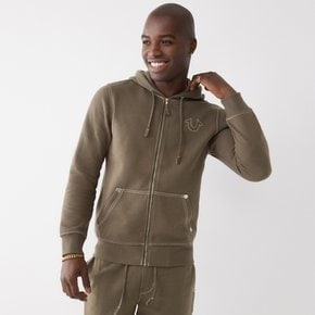 [TRUE RELIGION] BUDDHA BIG T ZIP THRU HOODIE_105753_KALAMATA