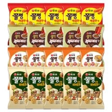  농심 쫄병스낵 매콤한맛 82g5개+숯불바베큐맛5개+안성탕면맛5개+짜파게티맛5개 총20개
