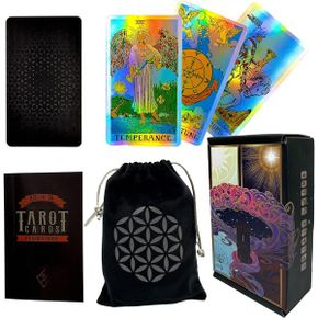 미국 신년 타로카드 SpiritGuide Rainbow Tarot Cards Deck Holographic with Guidebook and Car