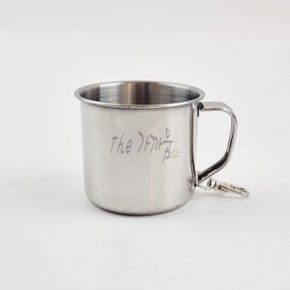스텐컵 스텐201 250ml 고리 휴대용 캠핑 등산 머그 컵