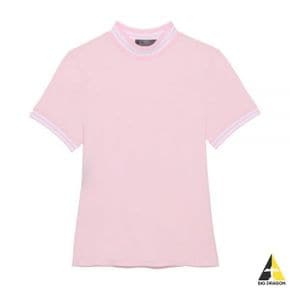 GFORE 지포어 FEATHER WEIGHT MOCK NECK (G4LS23K867-BLUSH) (여성 페더 웨이트 모크넥 티셔츠)