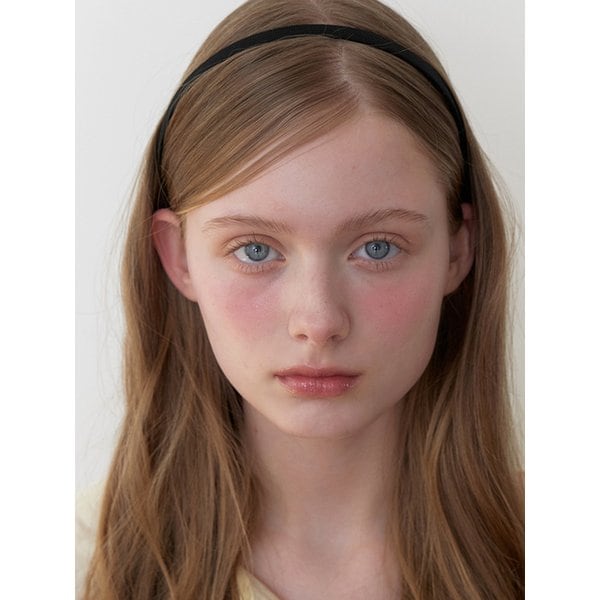 essential ribbon line head band - black